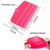 Mini Pink Silicone Squeegee Car Vinyl Wrap Squeegee Window Tint Film Scraper Windshield Soft Water Wiper Car Accessories 3