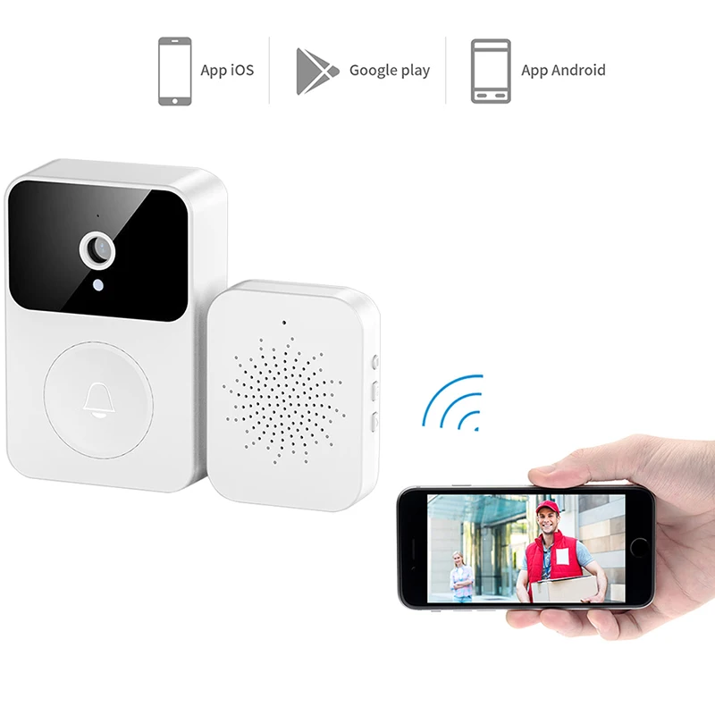 audio door phone WirelesOutdoor Waterproof Doorbell Smart Home Door Bell Chime Kit Intelligent Doorbell Security Alarm Welcome House Melodies audio video intercom system