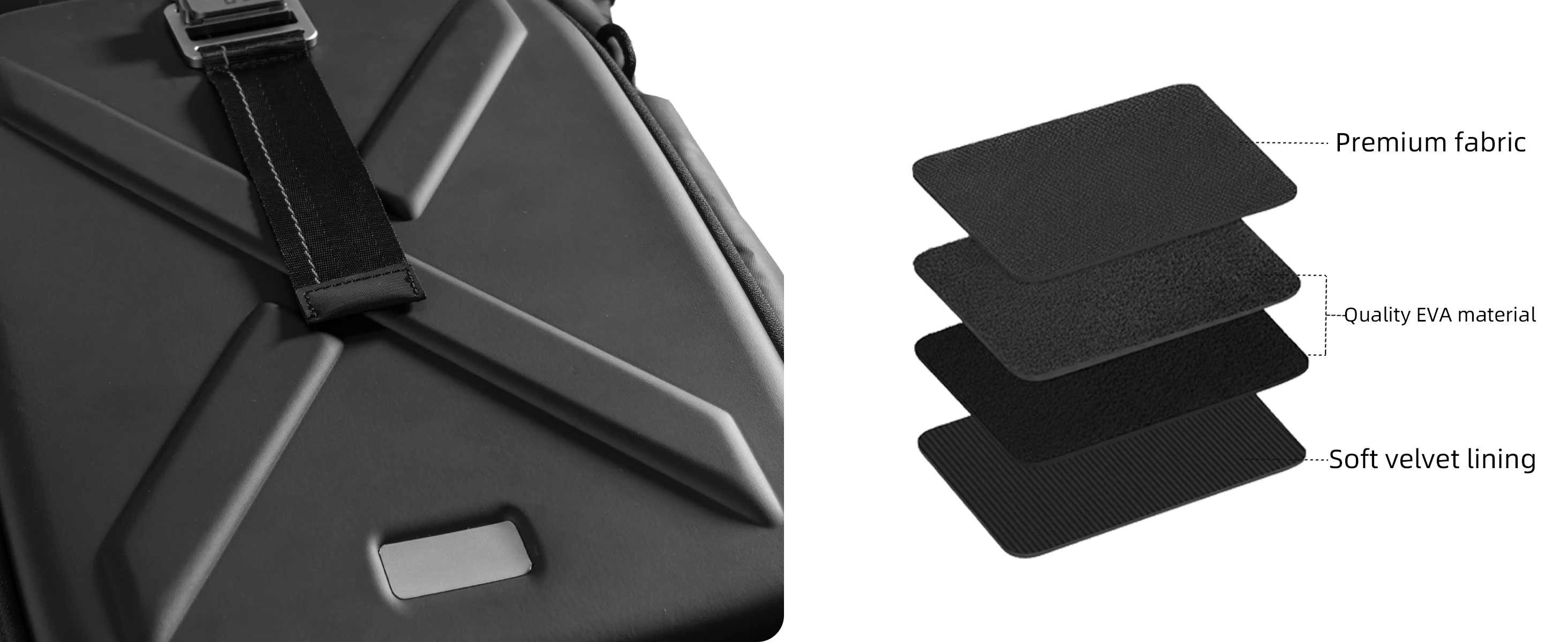 Besnfoto Waterproof Hard Shell Photography Backpack for DJI Drones & DSLR Cameras, Travel Shoulder Handbag Storage Case