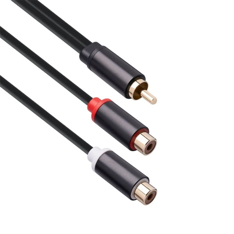 Y Adapter 1 RCA (Male) to 2 RCA (Female) Stereo Y Adapter Subwoofer Cable 1 Male to 2 Female Splitter Connectors audio adapter audio converter adapter sound card adapter