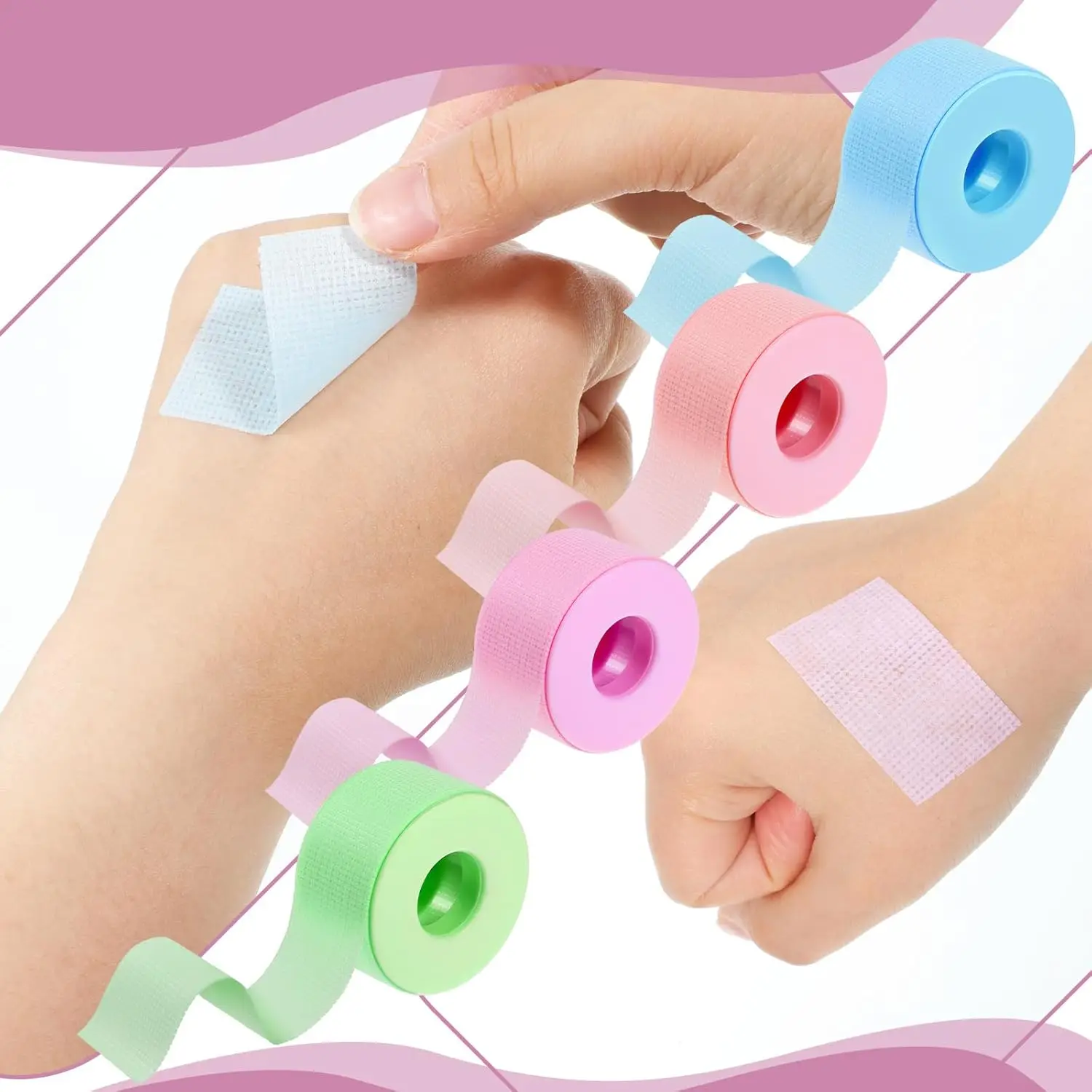 4 Rolls Hypoallergenic Lash Tape - Breathable Micro-Pore Strips for Pain-Free Extension Removal (Salon & Home Use)