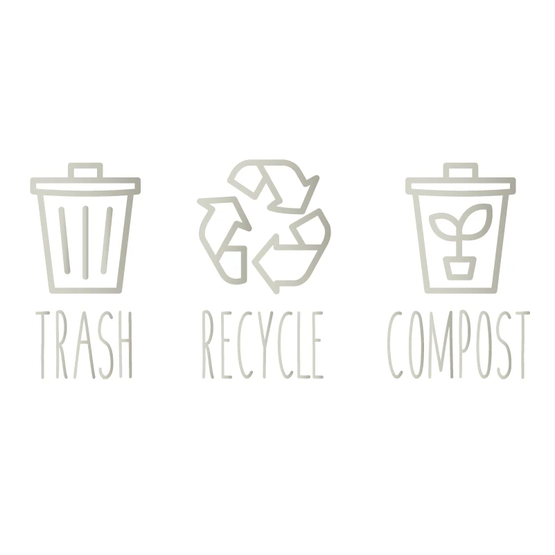 thumbnail image 1 of Basura y reciclaje Basura Papelera Papelera con ruedas Adhesivo de vinilo Calcomanías de abono Lavandería de granja Despensa Organización de cocina Calcomanía, 1 of 5