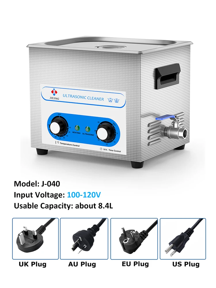 thumbnail image 1 of Limpiador ultrasónico de 10 l, limpiador ultrasónico calentado con temporizador, máquina de limpieza ultrasónica de 40 kHz para piezas industriales de carburador, 1 of 5