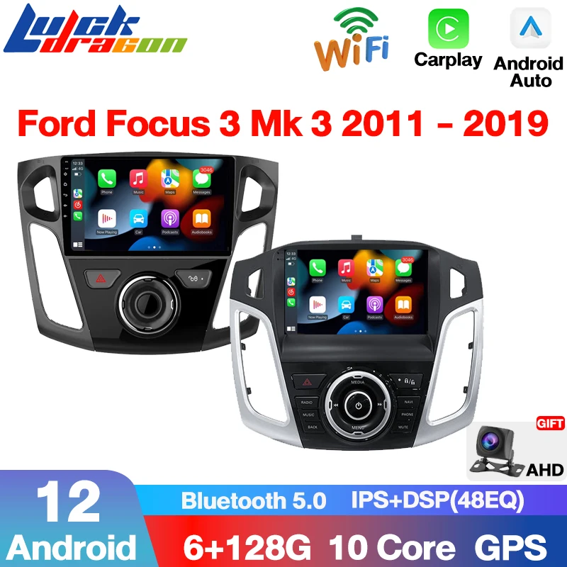 

Автомобильный мультимедийный проигрыватель на Android 12 для Ford Focus 3 Mk 3 2011-2015, автомобильное радио, Восьмиядерный мультимедийный видеоплеер, Авторадио 2din Carplay GPS 4G Wifi