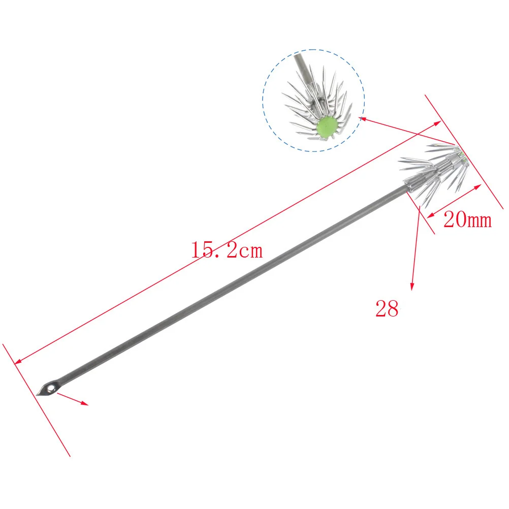 

Double Layer Umbrella Squid Hook Fishing Tackle Stainless Steel Fishing Hook Aconitic Hook For Saltwater Freshwater Silver