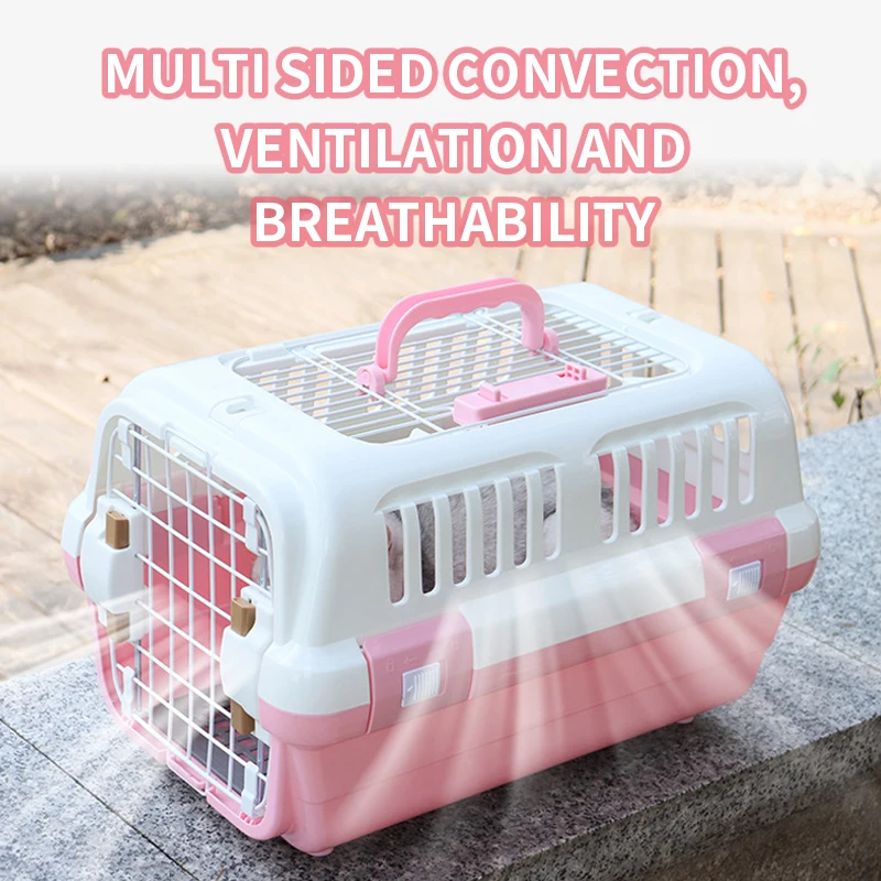 Title 5, Outdoor Pet Aviation Box Portable Cat Carrier B...