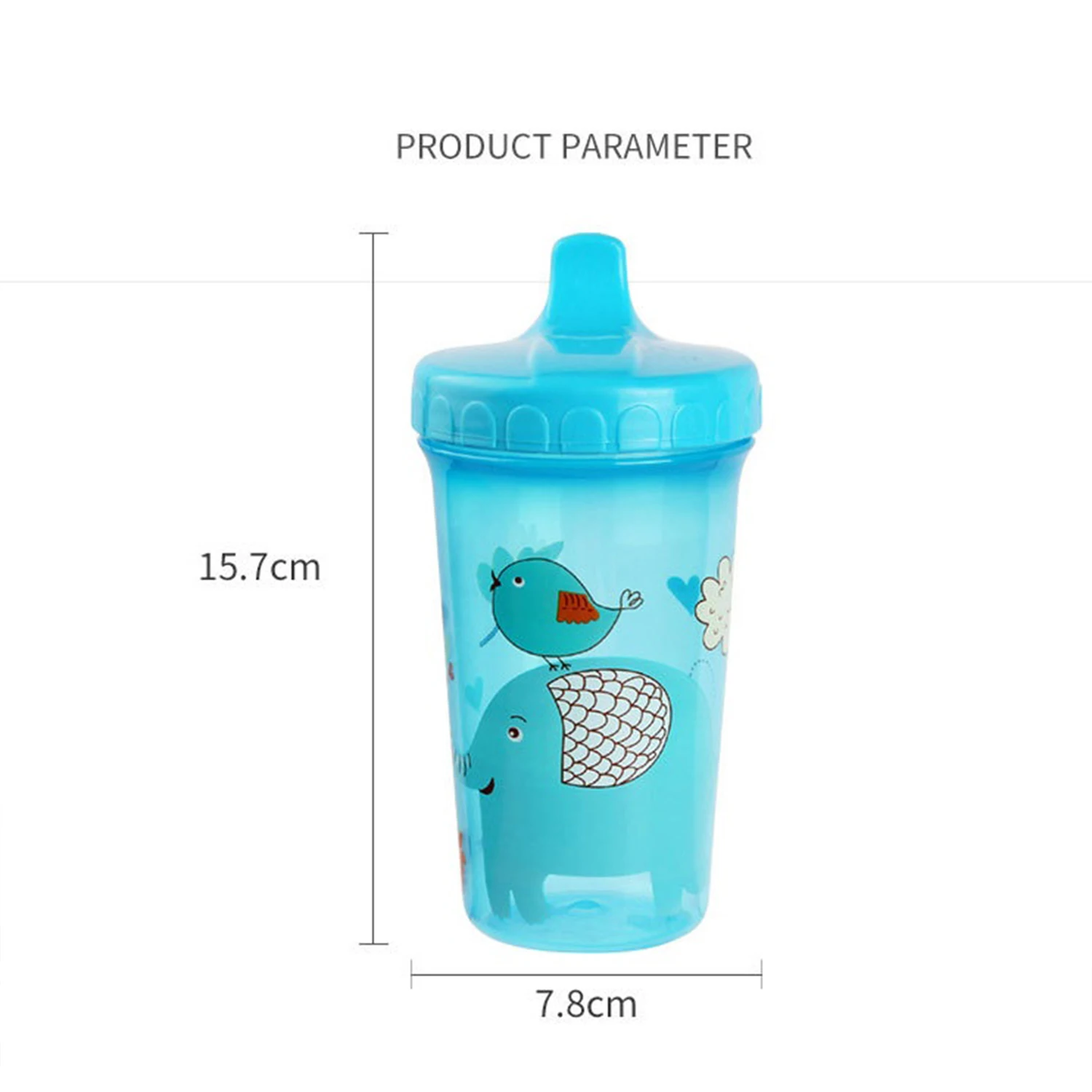 Baby No Spill Drinking Cup 300ml Toddler Child Bite Proof BPA Free Training Cup Newborn