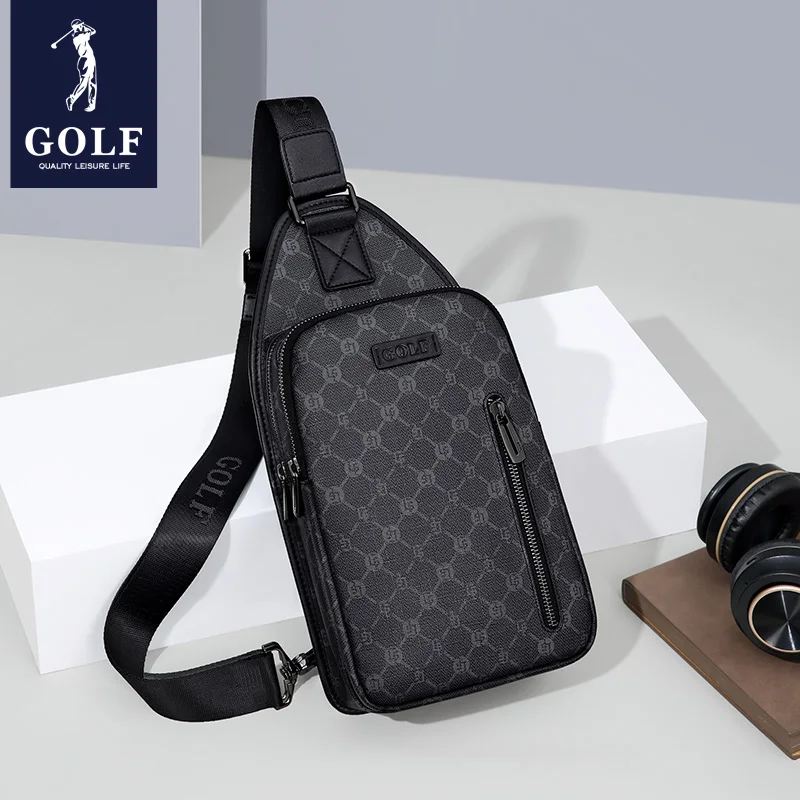 GOLF shoulder bag, crossbody bag, trendy chest bag, men's bag, new fashionable chest small backpack, casual business bag