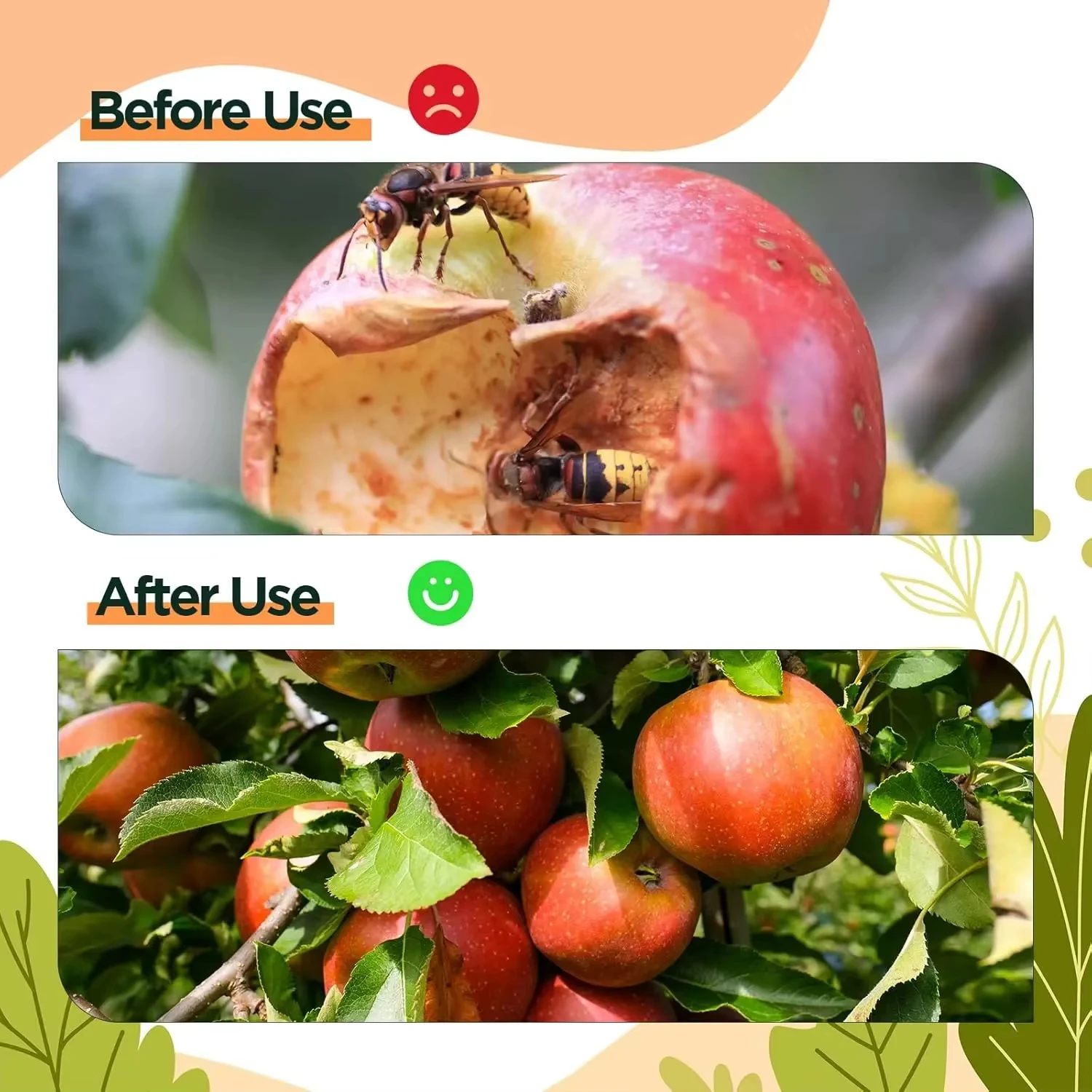 Waterproof Reusable Wasp and Hornet Trap for Indoor and Outdoor Pest Control