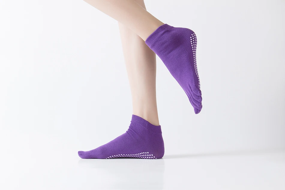 WOSWEIR 1 Pair Women Sports Yoga Socks Five Finger Slipper Anti Slip Lady Pilates Ballet Heel Professional Dance Protector 15 Se10a819c29a04afbba541f0c4c9523094