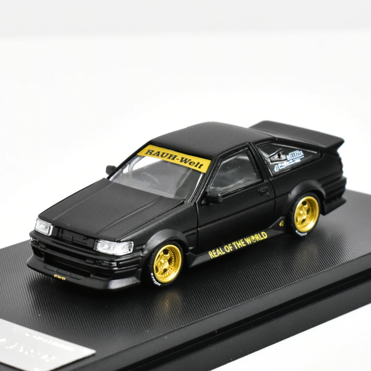1/64 street warrior AE86 黒 STREET WARRIOR 1/64 RWB AE86 Matte Black Diecast Models Car