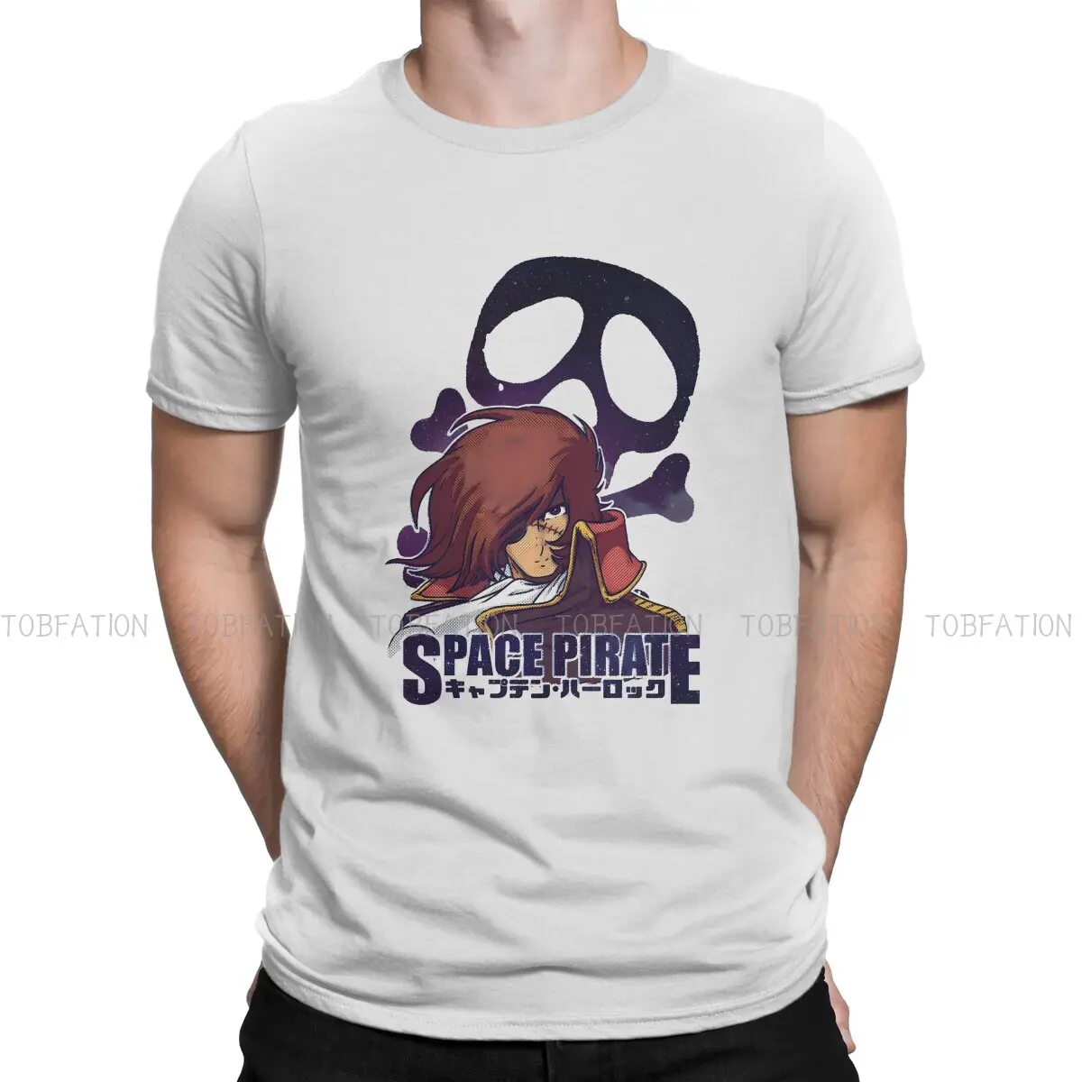 

Captain Harlock Space Pirate 100% Cotton T Shirt Harajuku Fashion Men's Tee Shirt O-Neck Men Clothes