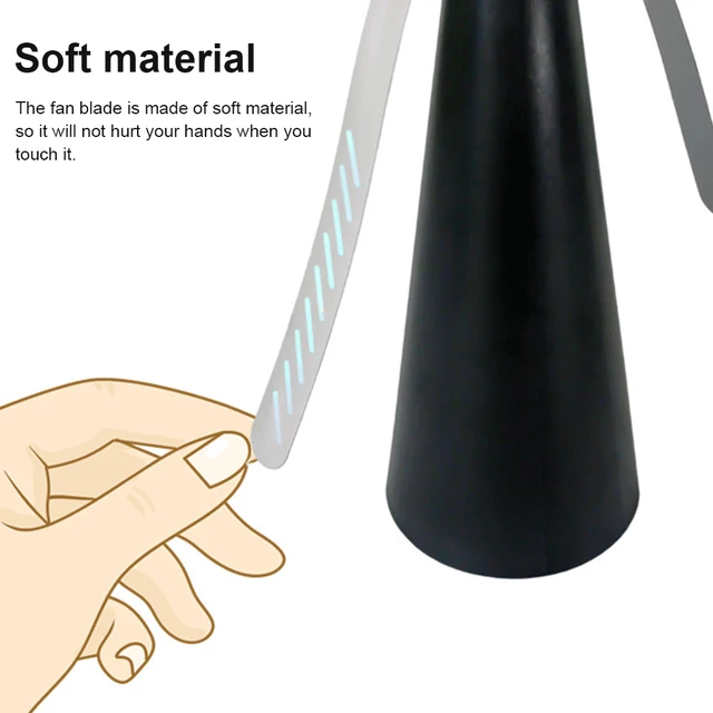 Kültéri Légyhibalapító Hordozható Étkezőasztal Kártevő Ventilátor Asztali Akkumulátorral Működtetett Növényi Ételvédő Fekete - Image 6