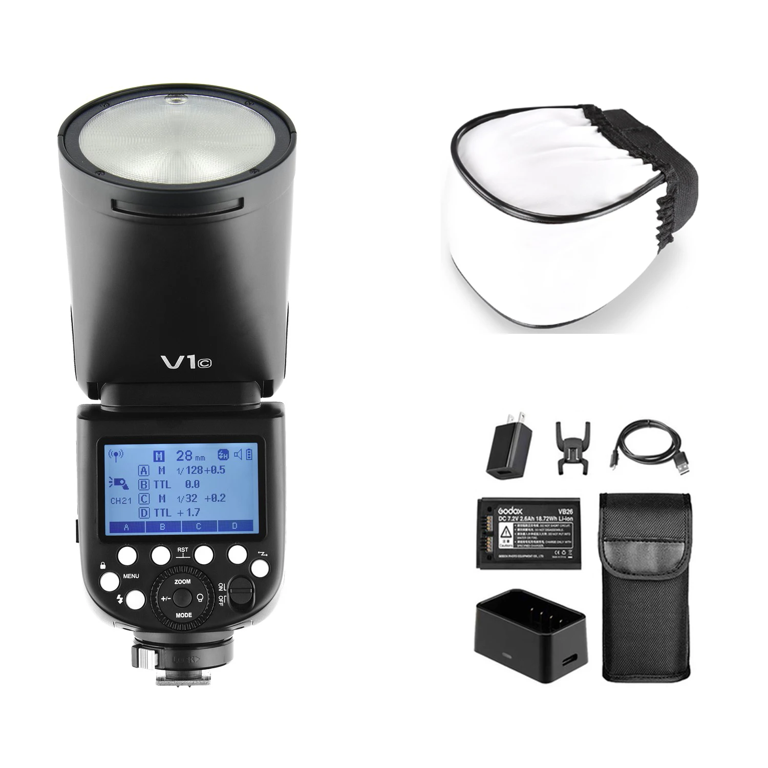 Godox V1 Flash Speedlight TTL Li-ion Round Head TTL Li-ion Round Head for  Canon Nikon Sony