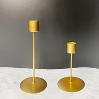 Nordic Single Head Simple Iron Art Candle Holders Christmas Table Ornaments Romantic Wedding Decoration Metal Candlestick 6