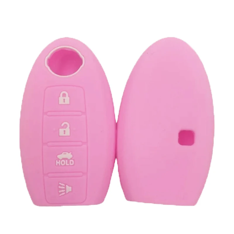 Premium 4-Button Silicone Car Keycase Accessory