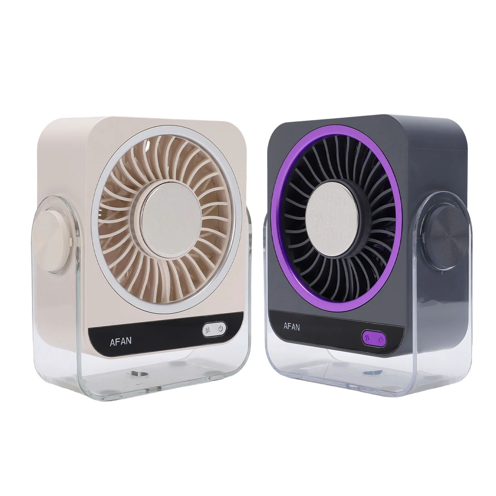 Portable Adjustable Speed USB Rechargeable Quiet Desk Fan with Ice Cooling Technology