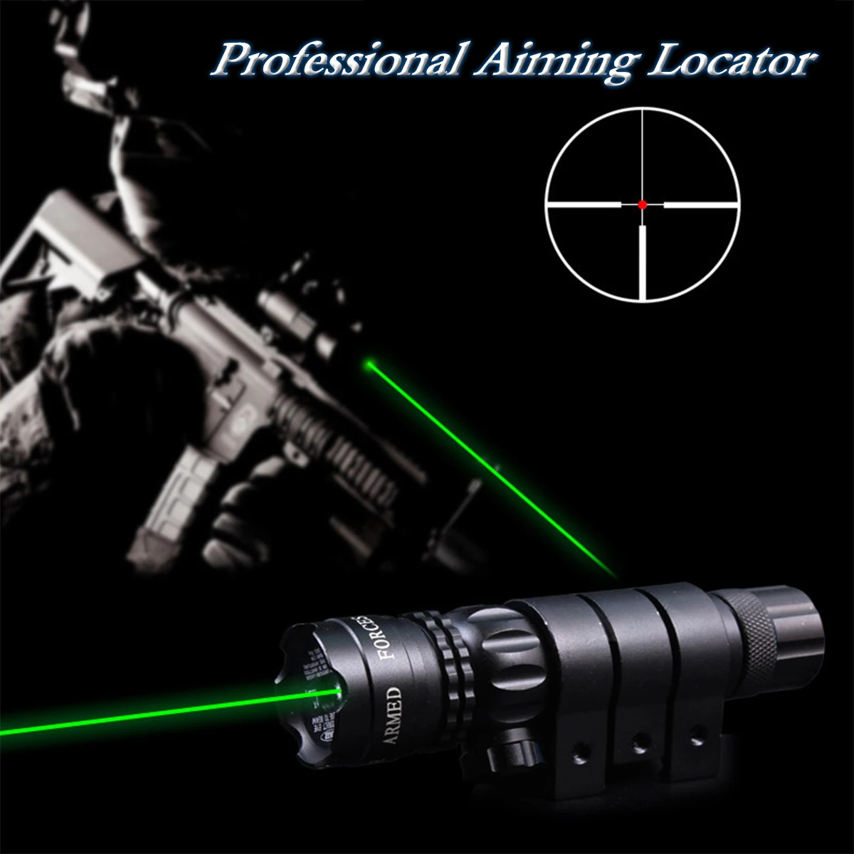 Airgun Tactical Red/Green Dot Laser Calibrator Adjustable Rifle Laser Sight Outdoor Sports Long Distance Hunting Movie props