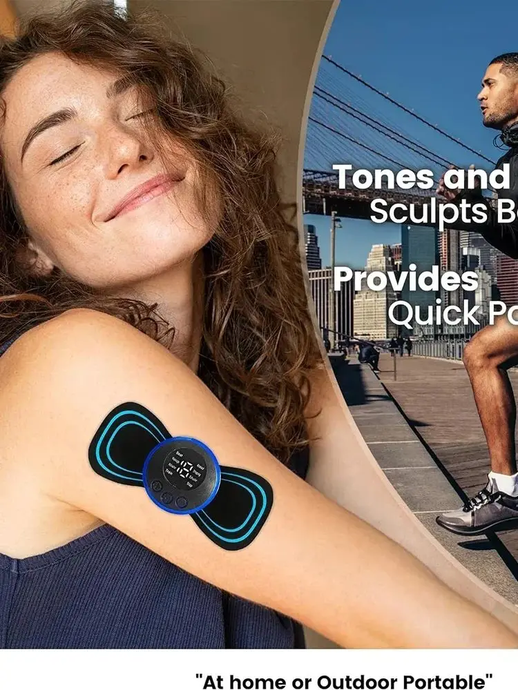 Electric Neck Massager Mini Cervical Back Patch Muscle Relieve Fatigue Stimulator Massageador Mat Pad Home Use