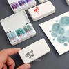 Empty Mini Palette Portable White Night Solid Watercolor Storage Box Ins Fresh Solid Paint Box Travel Painting Art Supplies 6