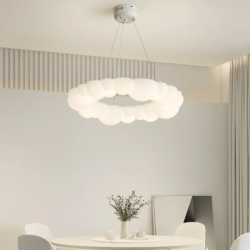 

Modern Creative Led Milky Clouds Ceiling Chandelier White Cloud Lighting for Bedroom Living Dining Room Home Decor Pendant Lamp