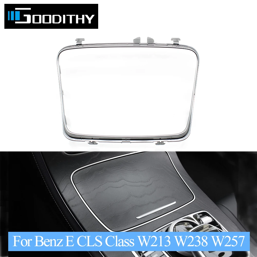 2056830900 For Mercedes W253 W205 Auto Center Console Ashtray Cup Holder Strip Trim Silver Chrome Frame For Benz GLC C Class
