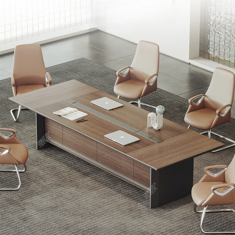 

Simple and modern conference table, large and small business negotiation, rectangular office, conference room table and chair
