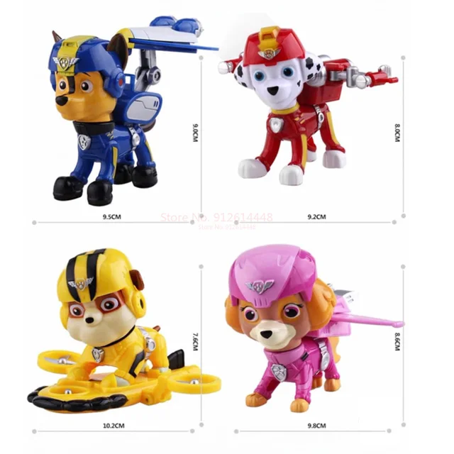 Figuras de acción de la Patrulla Canina para niños, juguete de la Patrulla  Canina, Marshall, Chase, Ryder, regalo de cumpleaños - AliExpress