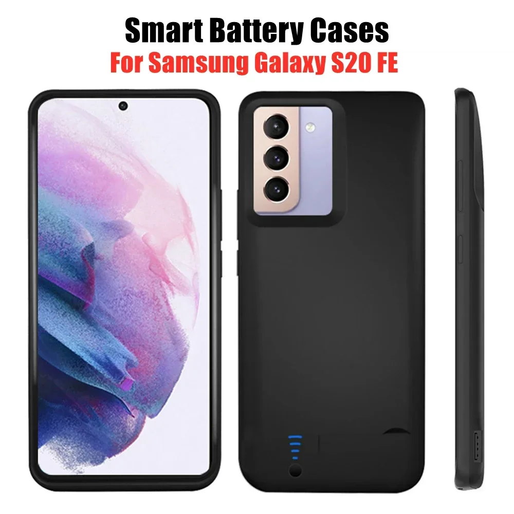 보조배터리 삼성 갤럭시 S20 FE 5G 보조베터리 케이스, 5000mAh 배터리 충전 커버, 배터리 충전기 케이스