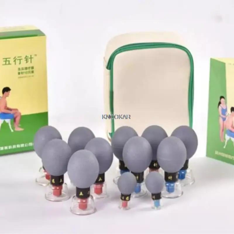 Magnetic Acupressuur Zuig Cupping 8/12/18 Blikjes Zuignappen Set Chinese Acupunctuur Fysiotherapie Massage Potten