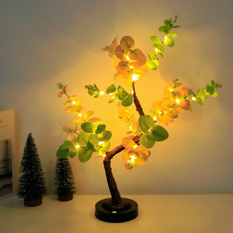 LED Tree Lights Table Light Adjustable Branches Illuminated Home Lighting Room New Year's Decorations Christmas Decoration