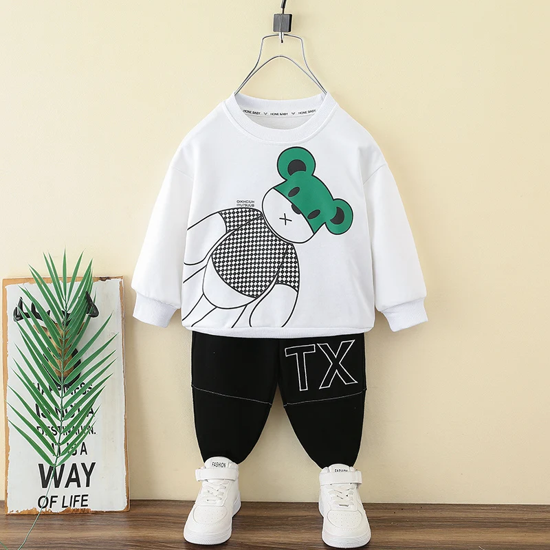

Baby Boy Tracksuit Kids Clothing Suit Spring Autumn Cartoon Sweatshirt + Pants 2pcs Boys Outfits Fashion Children's Sports Suit