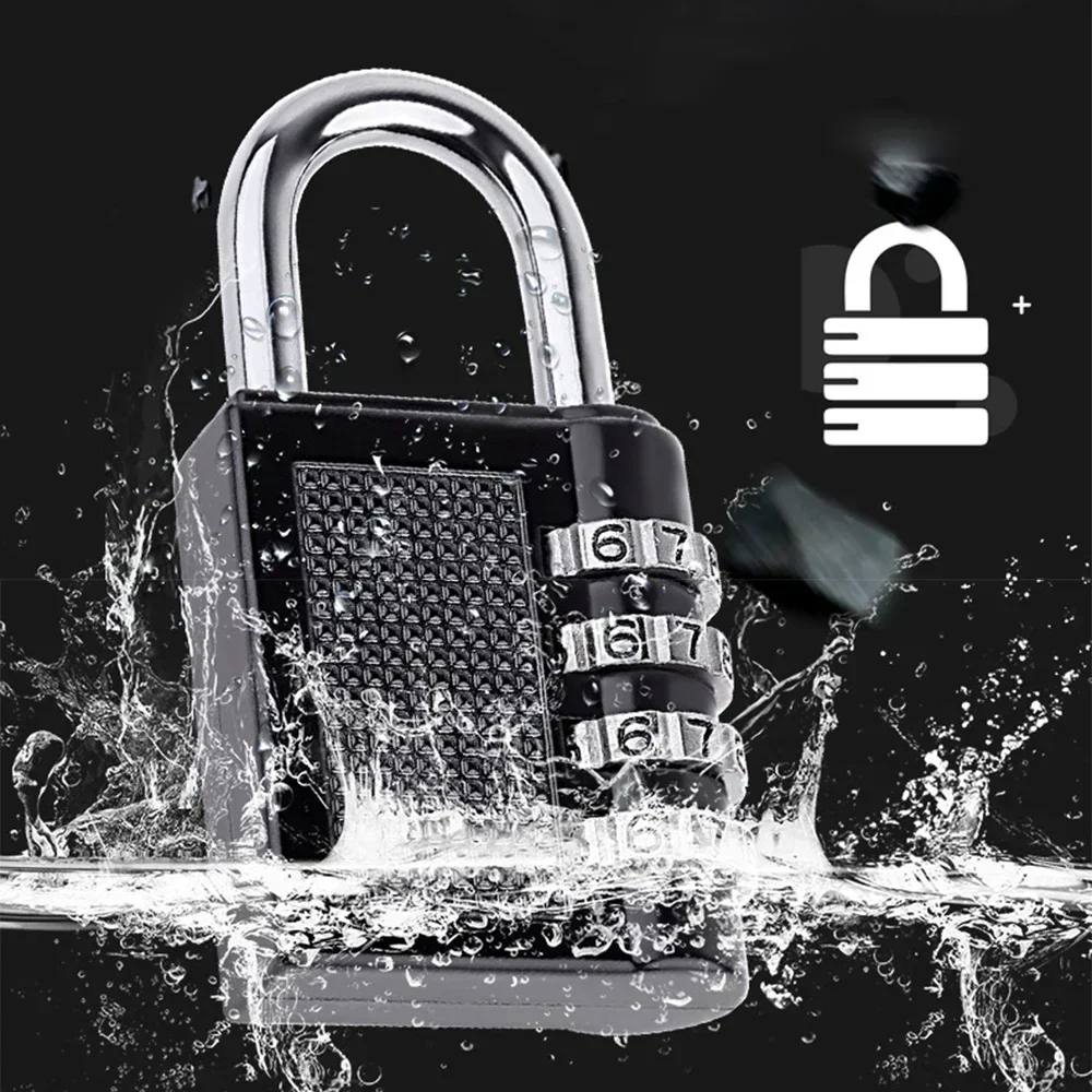 Description Picture 6 of itemCombination Padlock 4 Digit Password Locks Suitcase Luggage Metal Waterproof Password Padlock for School Locker Gym Locker Gate