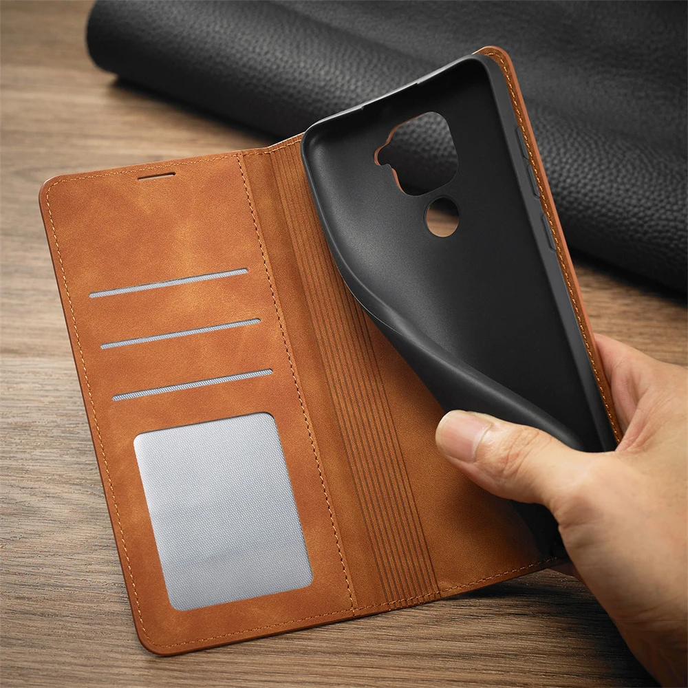 Custodia Portafoglio Con Sportellino Per Redmi Note 10 Pro Max, In Pelle Sintetica, Nera, Con Slot Per Carte