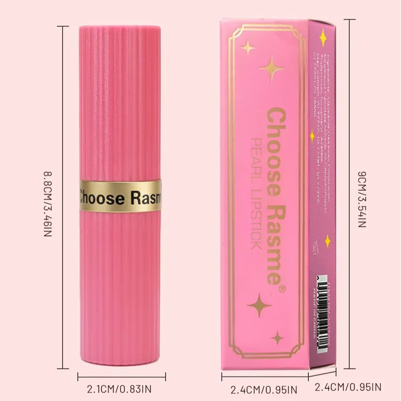 Pearlescent Pink Glitter Velvet Lipstick Metallic Waterproof Long Lasting...
