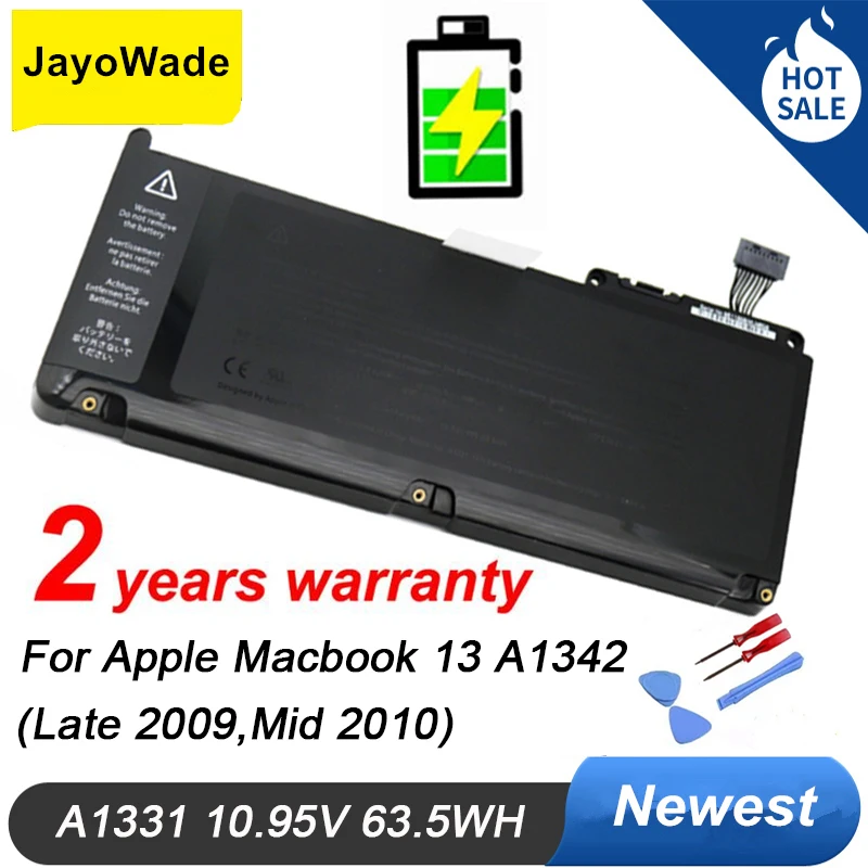 

Заводская батарея A1331 для ноутбука Apple MacBook 13,3 дюйма A1342 Unibody MC207LL/A MC516LL/A 020-6809-A 10,95 в Вт/ч A1331