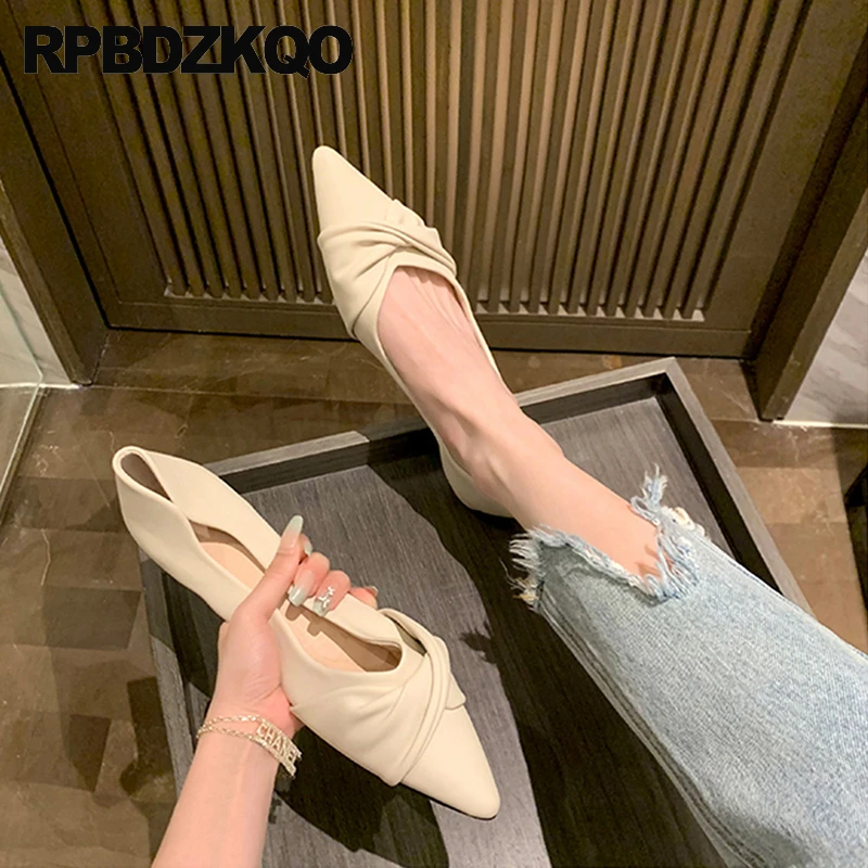 

Bowtie Modern Trend Office Comfortable Shallow Slip On Women Pointy Toe Bowknot Flats Chic Korean Fashion Shoes Bow Knot Popular