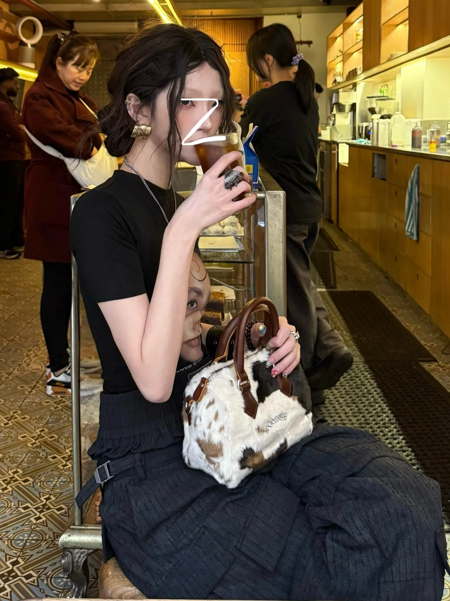 Fashionable Handbag New Arrival Simple Stylish Women Bag Trendy Underarm Pillow Bag Square horsehair Zipper Single Shoulder Bag