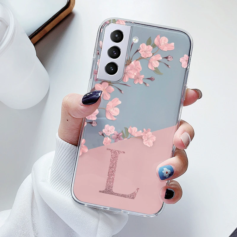Luxury A-Z Letters Transparent Soft Slim Back Cover Case