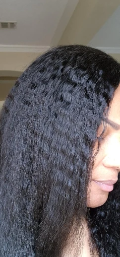 Clip In Kinky Straight Human Hair Extension Clips In Extension Full Head Brazilian Clip on Curly #1B hårförlängning för kvinnor photo review