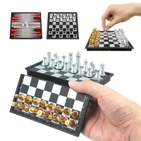 Mini Magnetic Chess Board Game Toys Folding Magnetic Plastic Chessboard Portable Interactive Toy for Kids Adult Birthday Gift 1