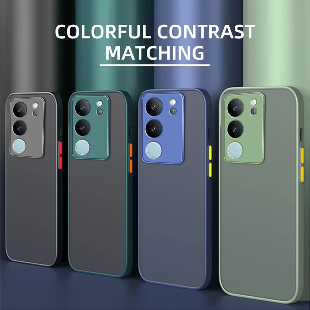 Vivov29 Matte Translucent Shockproof Bumper Case