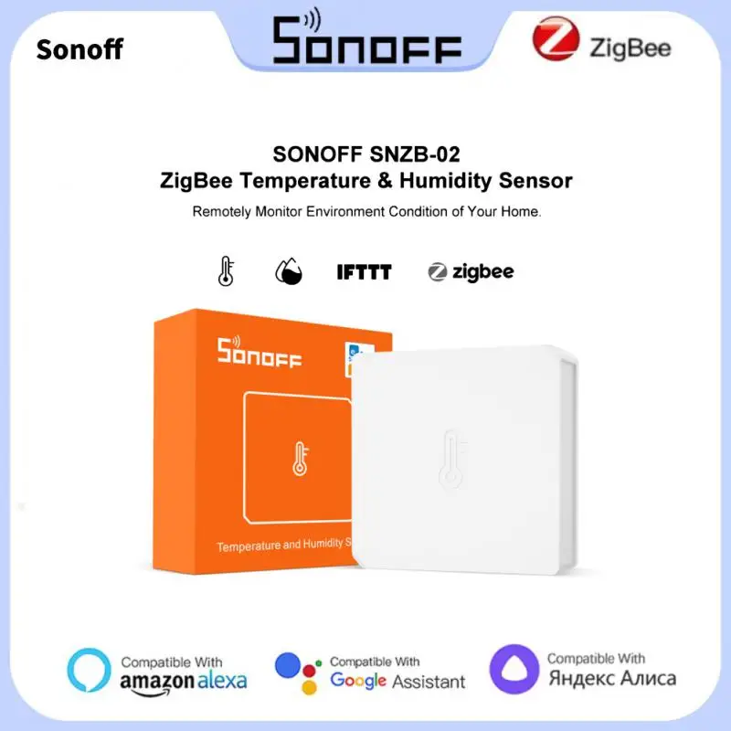 

1PCS SONOFF SNZB-02 ZigBee Temperature And Humidity Sensor Smart Home Sensor EWeLink APP Real-time Remote Control
