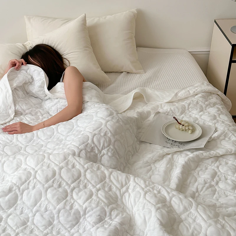 여름 에어컨 이불 하이 퀄리티, 러브 퀼트, 부드러운 코튼, 편안한 담요, 150x200cm, 200x230cm  Best5