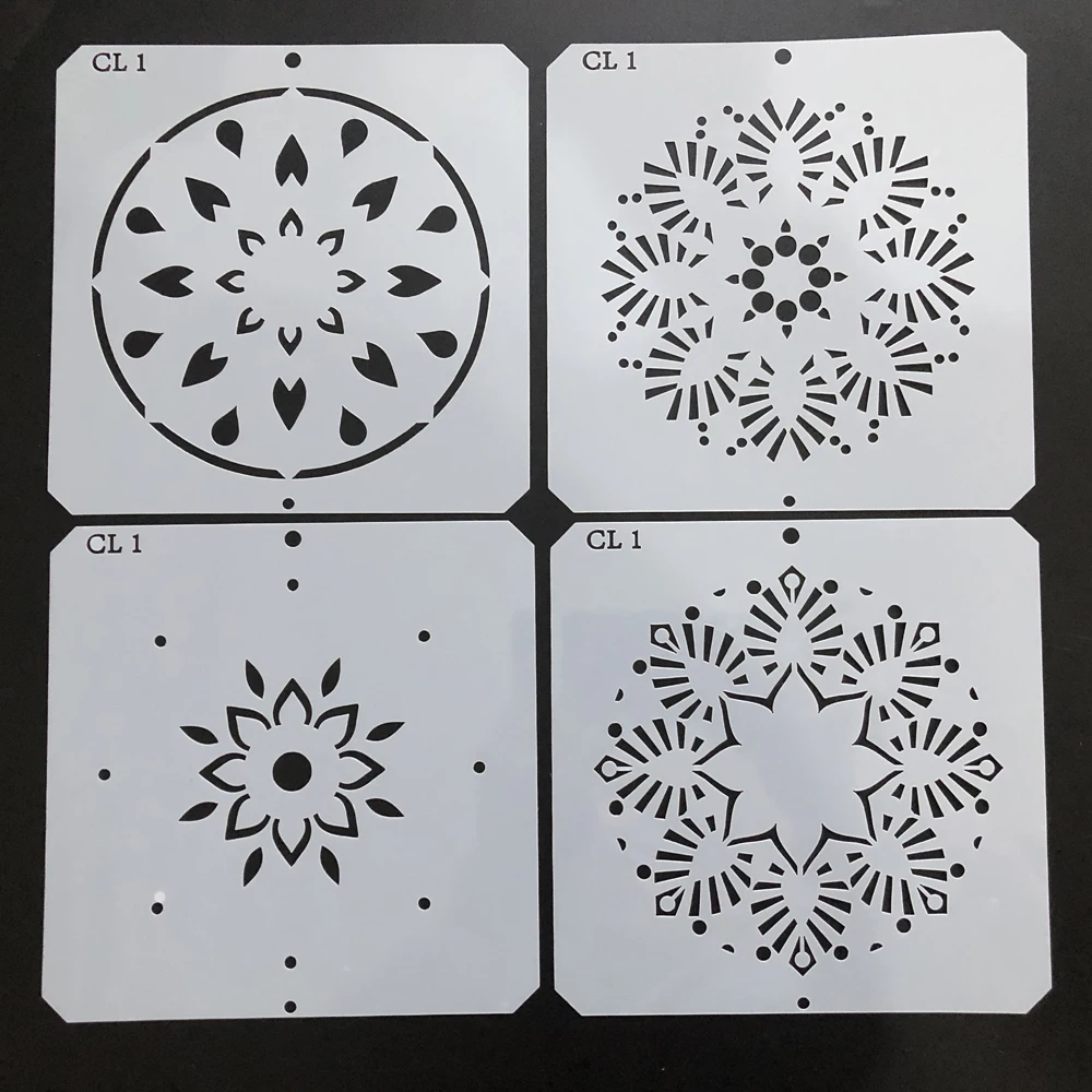 Layered Mandala Stencils Painting Templates for Scrapbook Tile Furniture Wall Home Decor Craft Draw Tracing Stencils