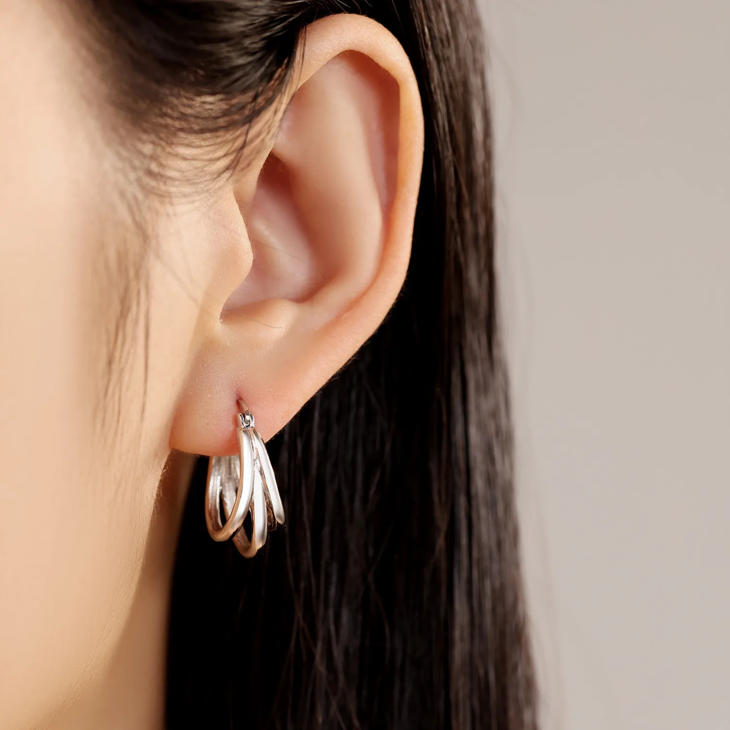 925 Sterling Silber Zirkon Einfache Modische Schlichte Gewebte Große Creolen für Damen Glücksbringer Geburtstag Party Edle Schmuckgeschenke – Detail 9