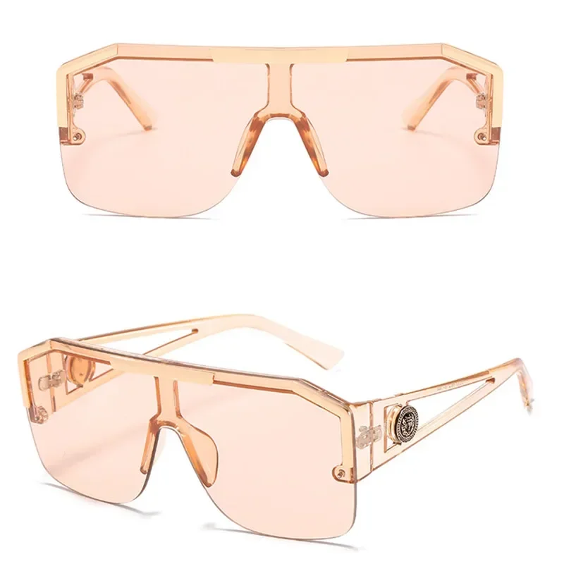 2023 Grandi Occhiali Da Sole Quadrati Donne Del Progettista di Marca Retro Occhiali Da Sole Blu Per La Femmina Oversize Nero Tonalità Oculos UV400_voghion.com