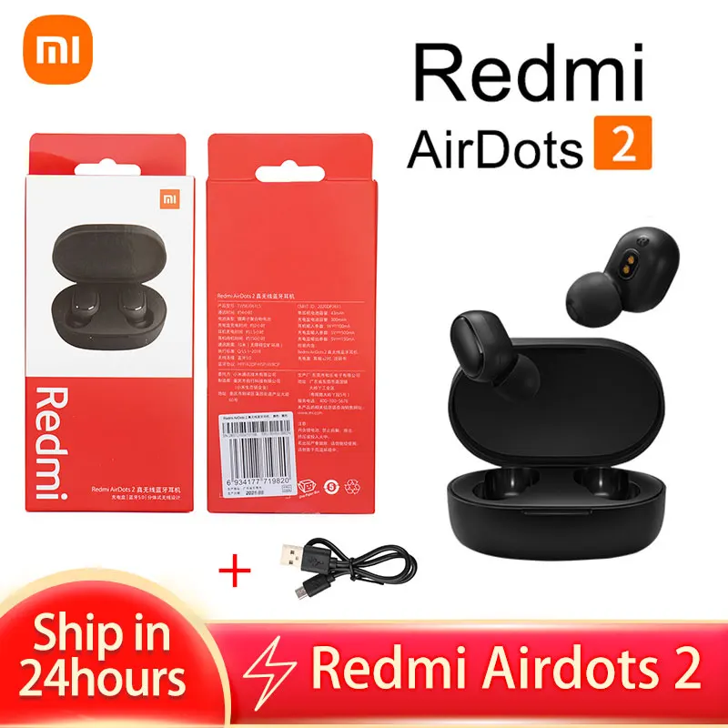 Xiaomi Redmi Airdots 2 Auricolari True Wireless Auricolare Bluetooth 5.0 Cuffie Antirumore Con Microfono Tws Airdots Xiaomi Originali