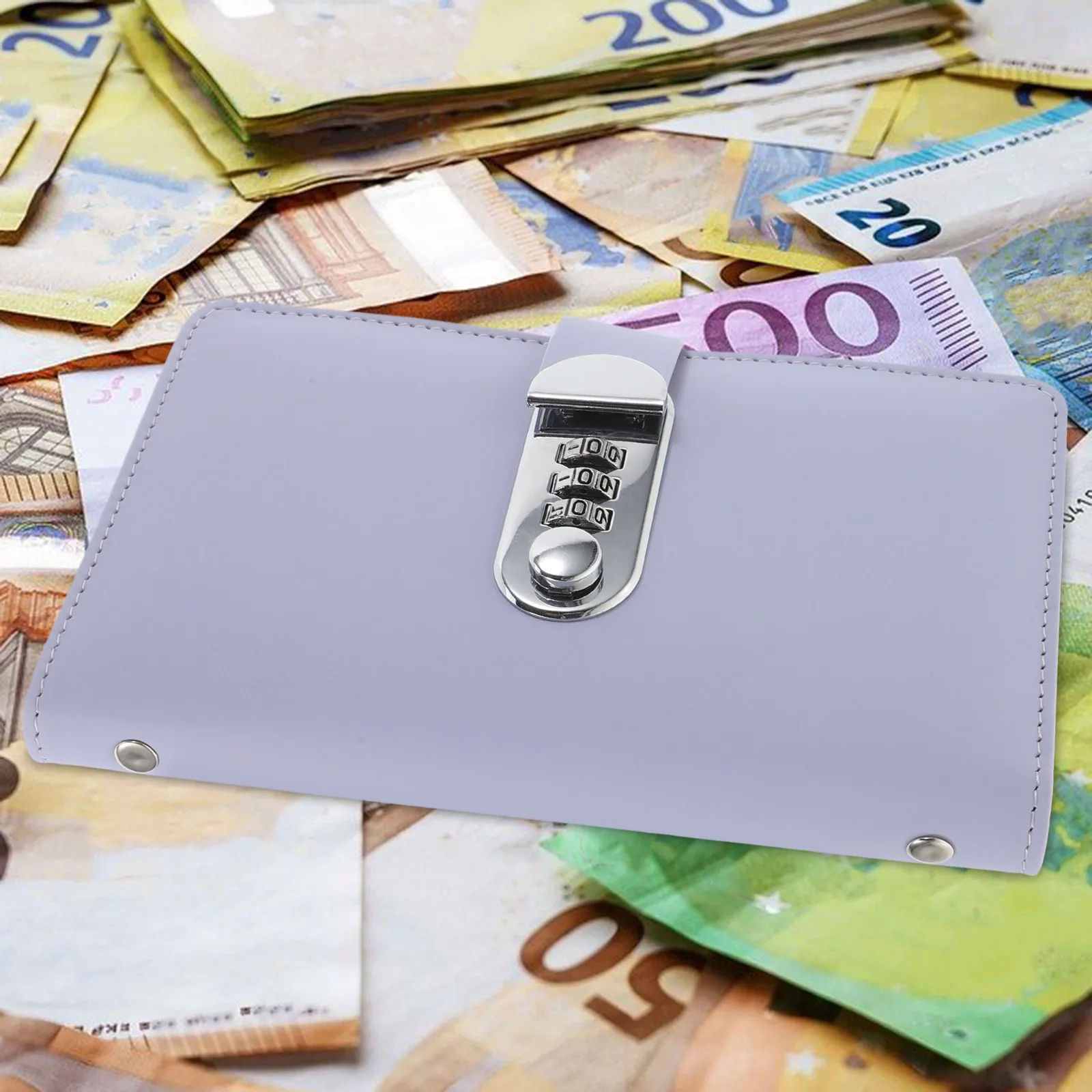 잠금식 저축 바인더 대용량 예산 정리함 양면 삽입 방수 저축 챌린지 플래너 재정 관리 도구