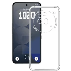 Clear Silicone Shockproof Airbag Phone Case - Transparent and Soft Protective Cover for Nothing Phone 3A Pro (Shockproof Case)